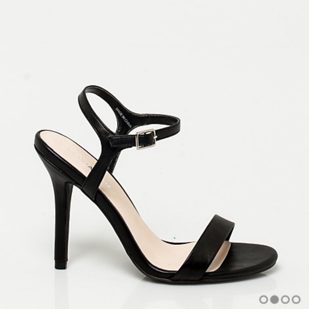 Le Chateau Black Barely There Heeled Sandals with Ankle Straps 9